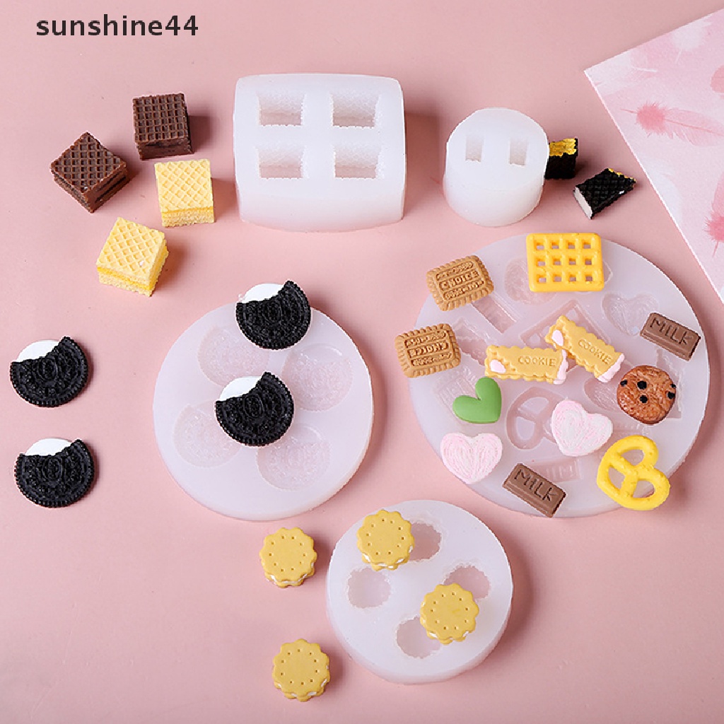 Sunshine 1pc Cetakan Resin Diy Bahan Silikon Untuk Dekorasi Kue / Biskuit