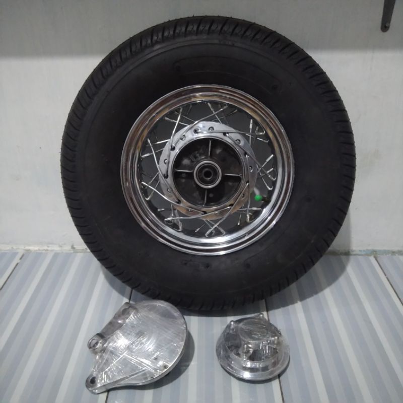 Velg Belakang Set Mini Chopper Ring 10-250 Lengkap Ban Dan Panel