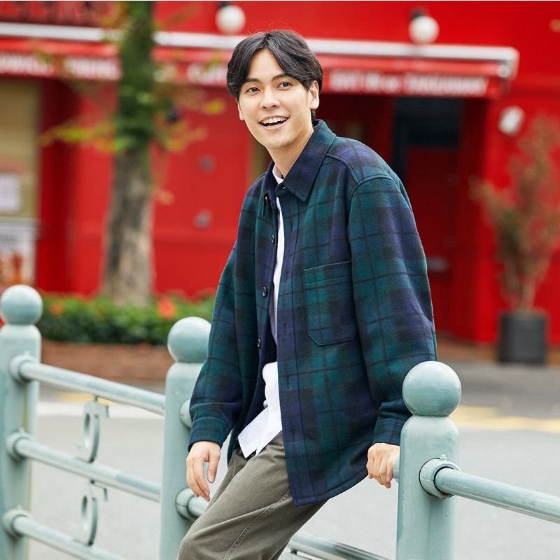 UNIQLO U HEAVY FLANNEL OVERSIZED SHIRT ORIGINAL/KEMEJA UNIQLO OVERSIZED UNISEX ORIGINAL/UNIQLO OUTER