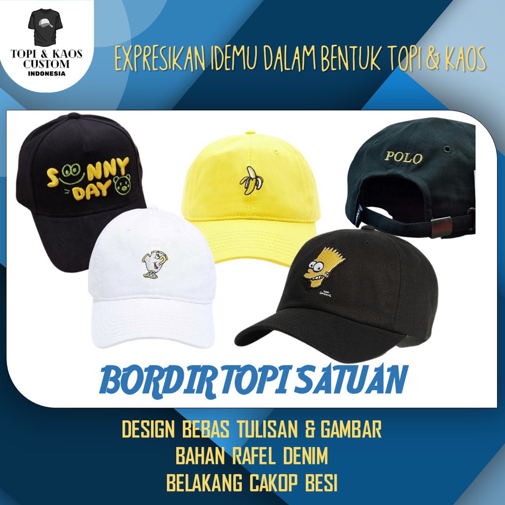 Topi Baseball Custom Bordir