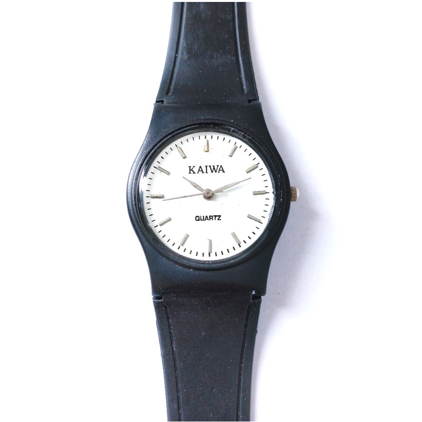 Jam Wanita Jam Pria Jam Tangan Unisex Minimalis Warna Hitam Kaiwa 9720