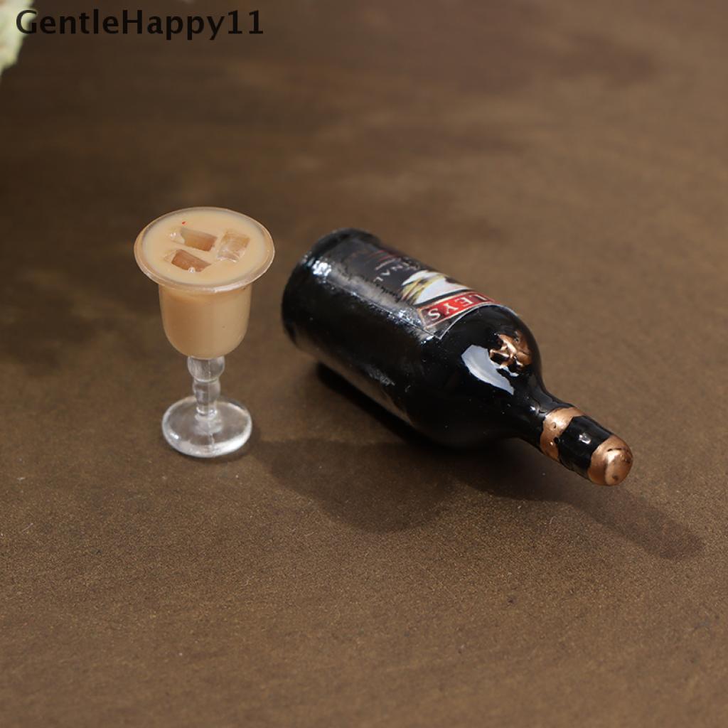 Gentlehappy 1 Set Mainan Miniatur Botol Wine Bahan Resin Untuk Aksesoris Rumah Boneka