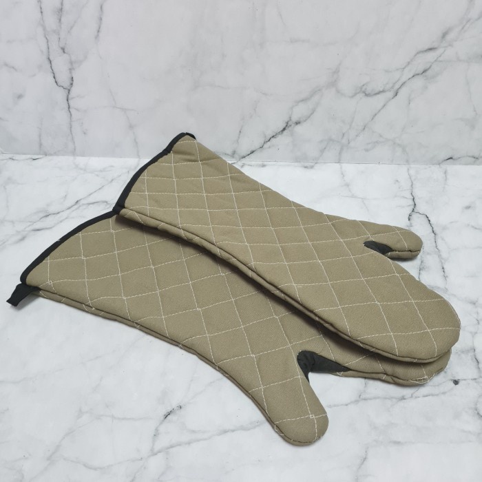 2pcs sanneng 17 inch cotton oven mitt sn7992/sarung tangan tahan panas