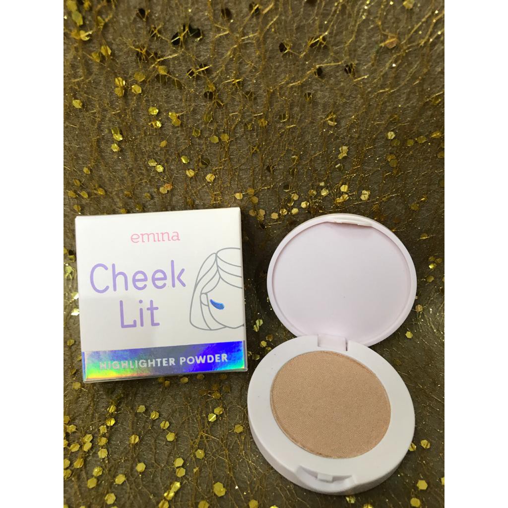 EMINA Cheek Lit Highlighter Powder Nudesparkle RUMAH CANTIK