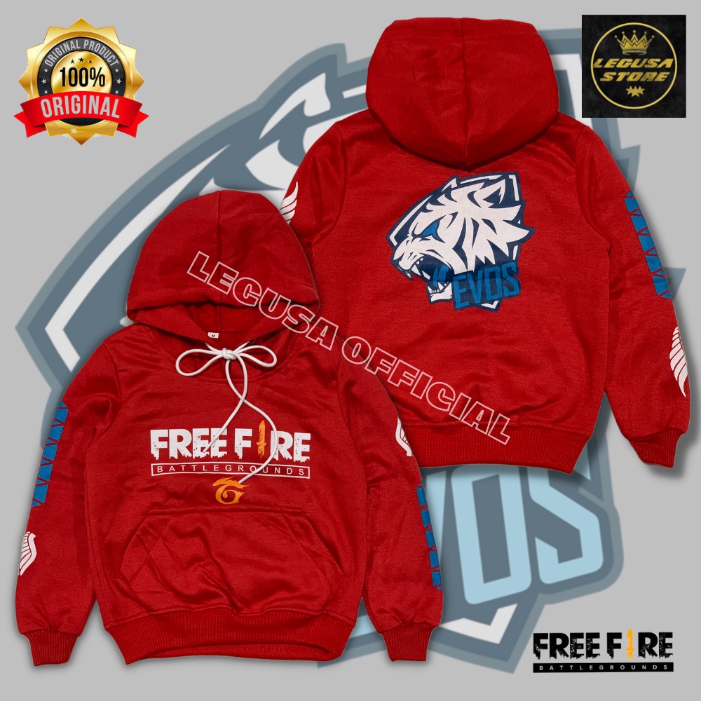 Jaket Sweater Hoodie Anak Free Fire Evos / Sweater Heroic Angel Free Fire