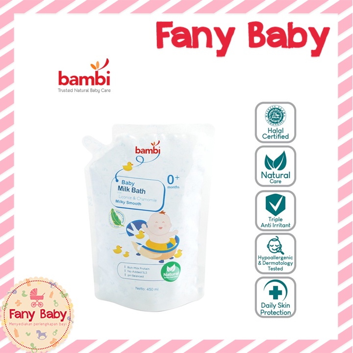 BAMBI BABY MILK BATH MILKY SMOOTH REFILL 450ML