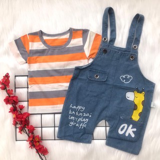 Baju setelan kaos import overall  pergi fashion anak bayi 