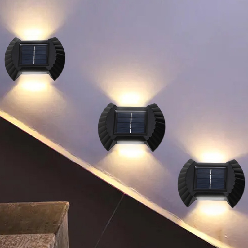 【COD】10LED Lampu Dinding Matahari/Lampu Dekoratif LED/Solar Wall Light Taman/Teras Pagar Tangga Taman Lampu Hias IP65 Tahan Air