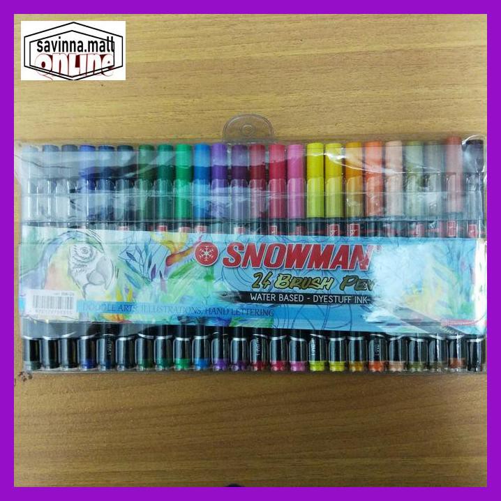 

U0Uo879- Brush Pen Color 24 Pcs - Snowman Y7Ry688-