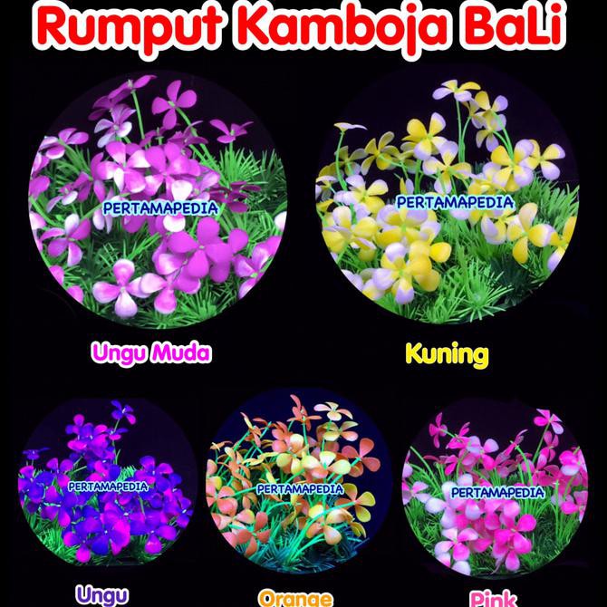 Terlaris - Rumput Plastik/ Daun Rambat Plastik/ Bunga Plastik/ Kamboja Bali