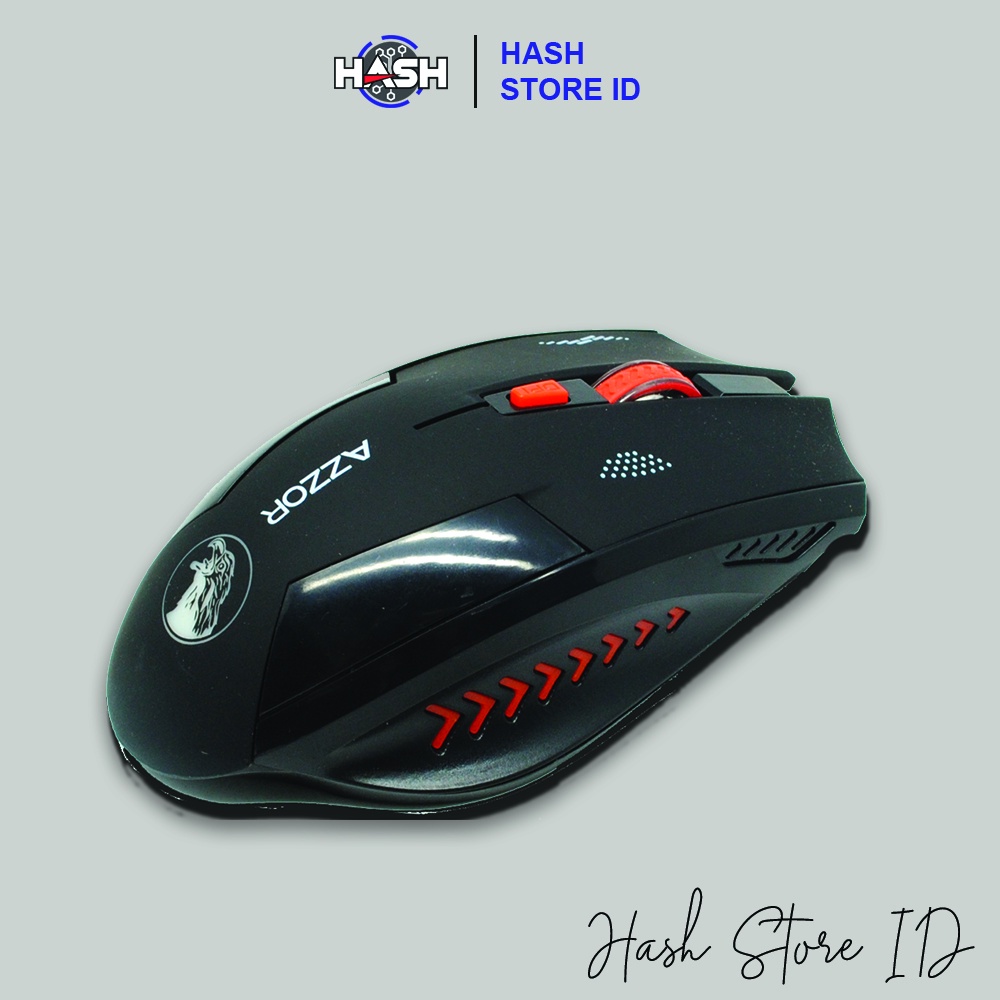 MOUSE GAMING WIRELESS SILENT CLIK &amp; RECHARGE MOUSE GAMING RECHARGE CLICK SILENT LED RGB - AZZOR