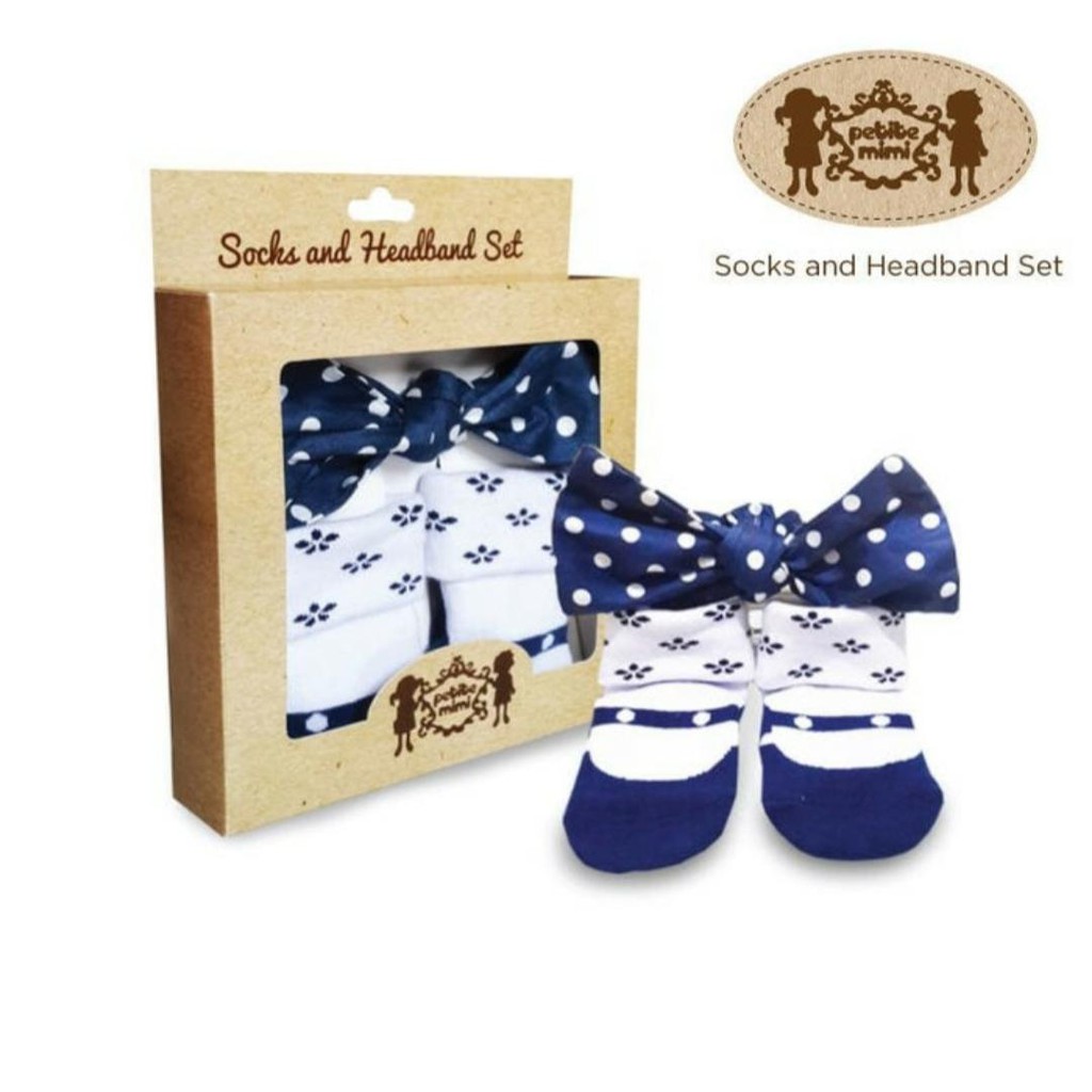 Petite Mimi Socks &amp; Headband Set (Kaos Kaki dan Bando) PM-BNDKK