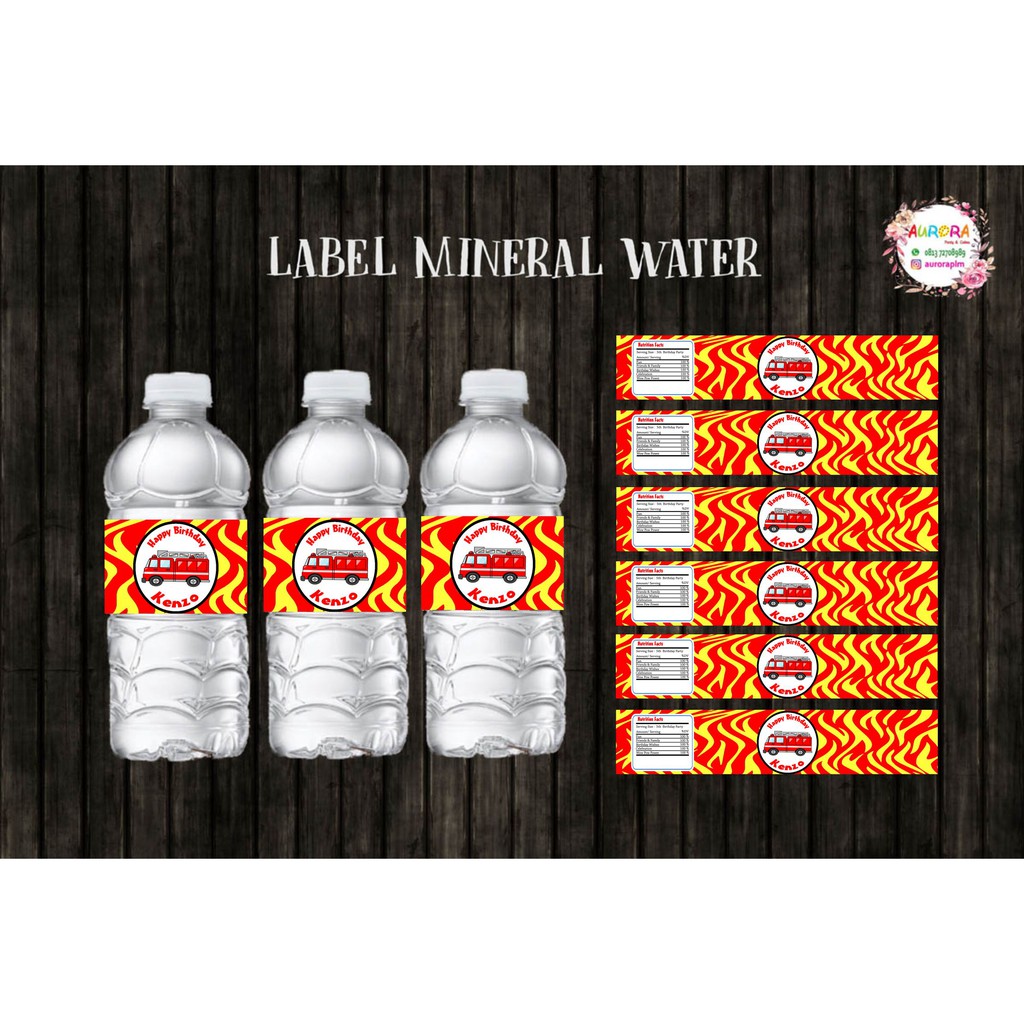 

STIKER MINERAL WATER FIRE TRUCK/ LABEL MINERAL WATER FIRE TRUCK