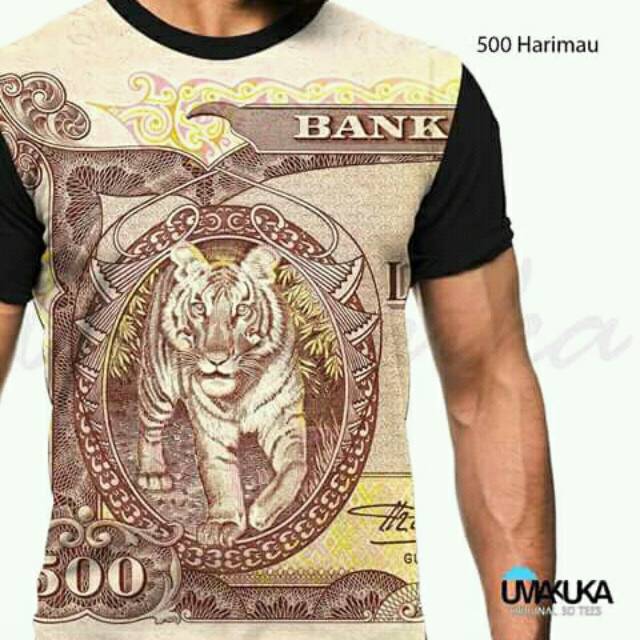 KAOS 3D FULPRINT 500 HARIMAU.