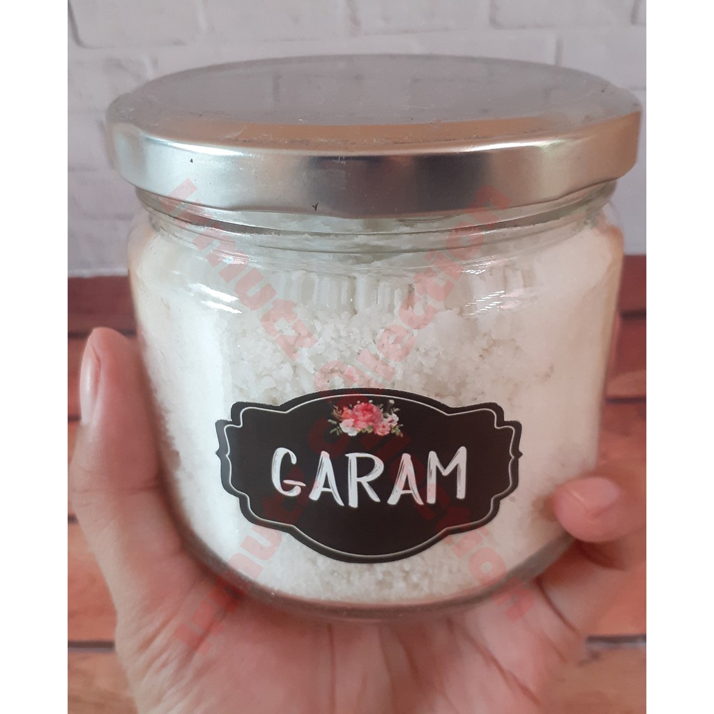 Sticker stiker bumbu dapur ukuran 5 cm x 3 cm bisa custom tulisan