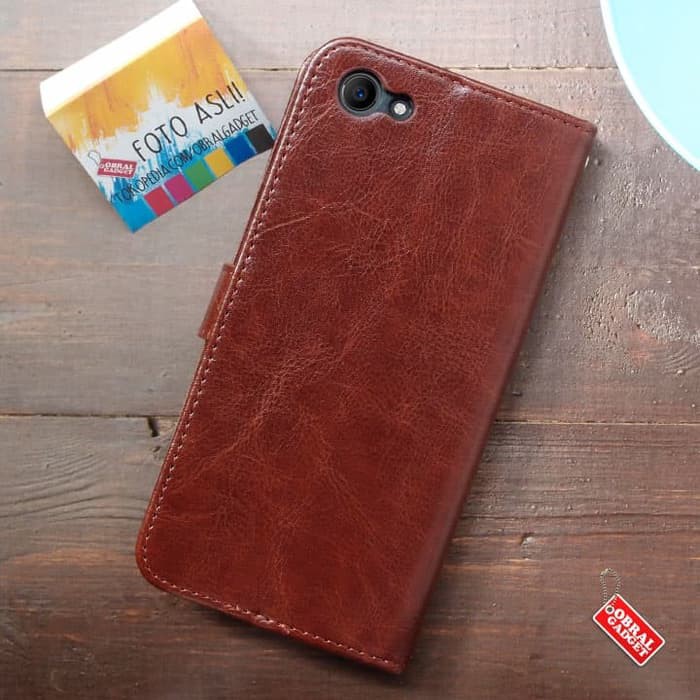 Wallet Leather Flip Case Vivo Y81 Flipcase Cover Casing Dompet Kulit