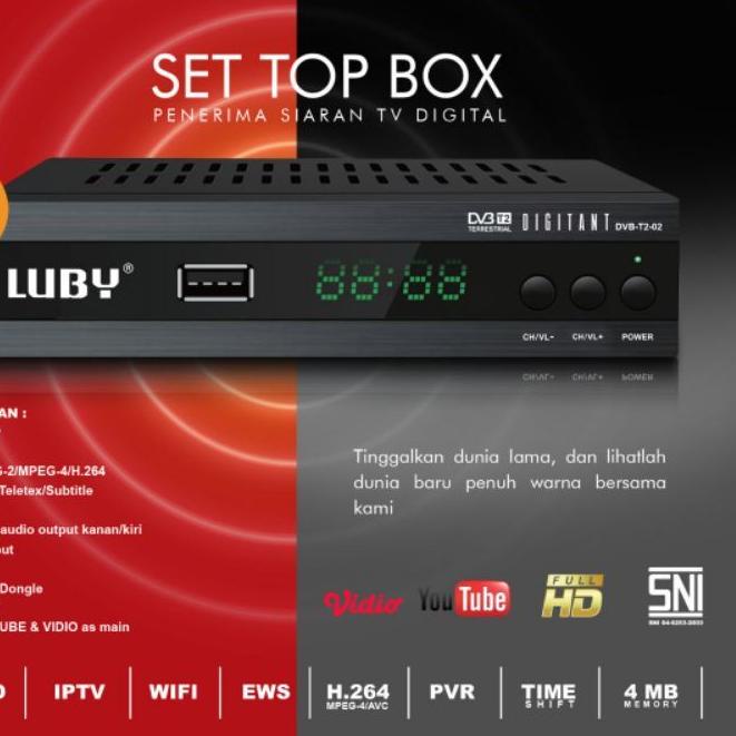 Set Top Box Digital DVB T2-01/ STB Digital Luby