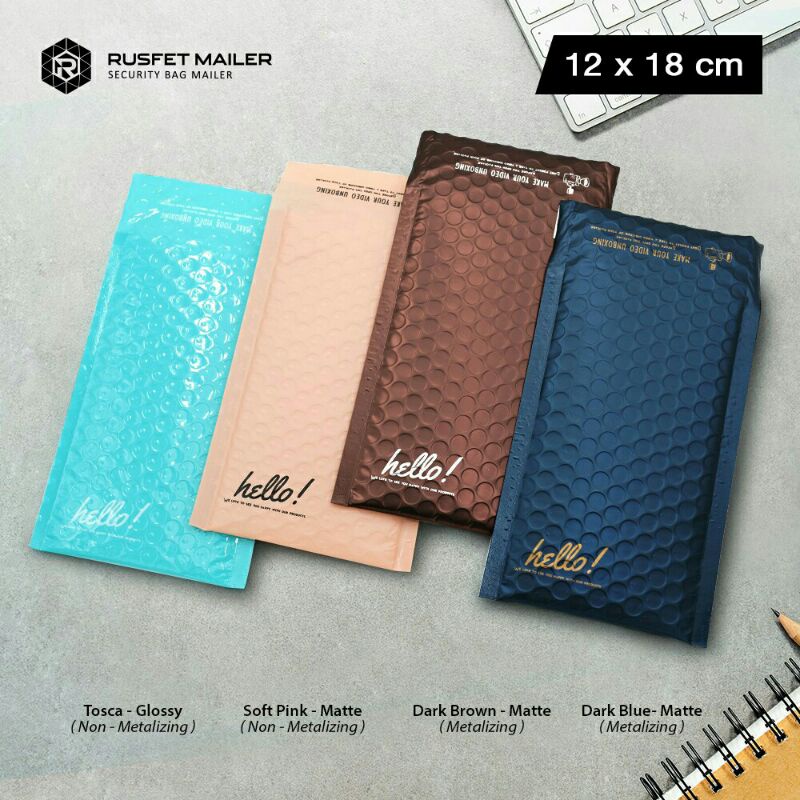 RUSFET BUBBLE MAILER | POLYMAILER BUBBLE | AMPLOP BUBBLE PREMIUM METALLIZED ™