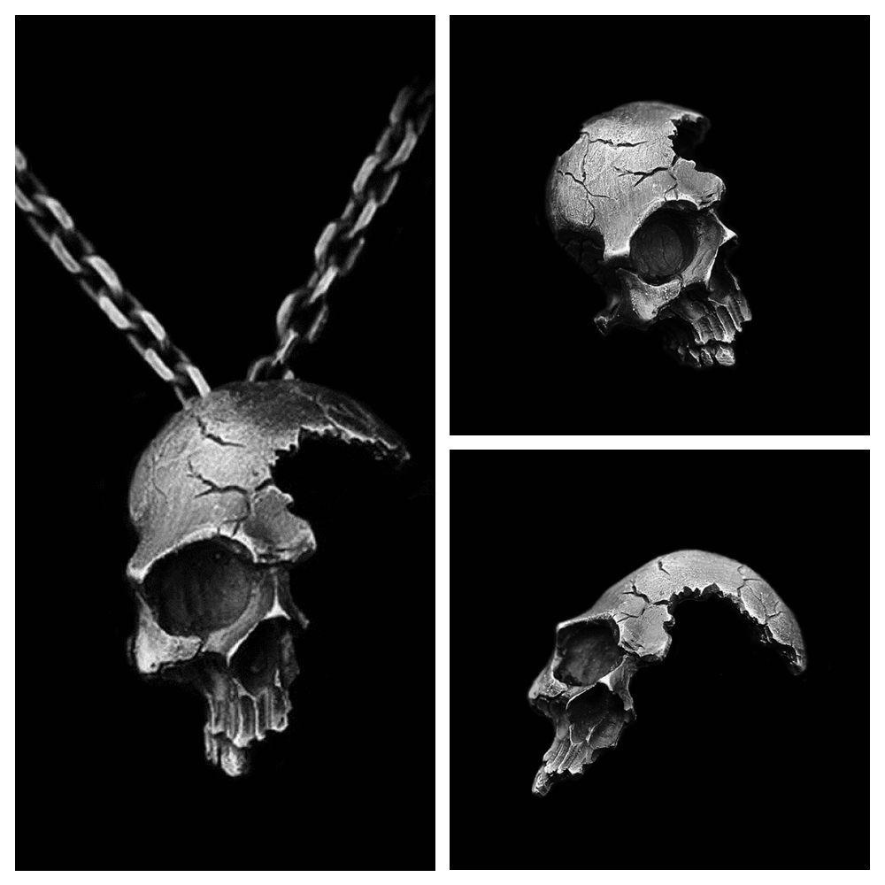 Kalung Liontin Tengkorak PREVA Vintage Biker Rock Gothic