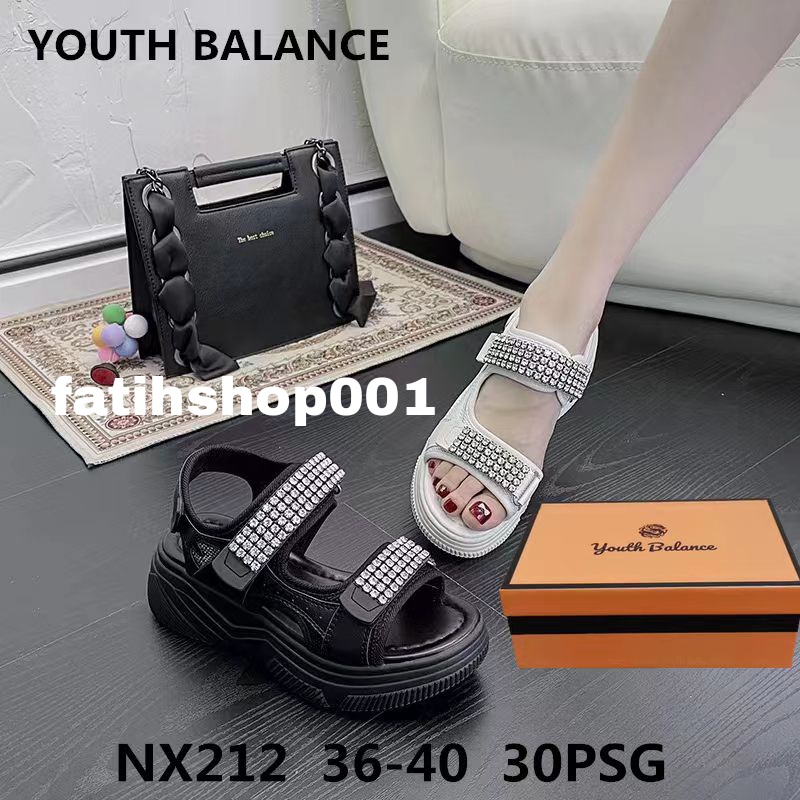 Sandal wedges import korean style YOUTH BALANCE NX212 Size 36-37 sandal wanita import terbaru