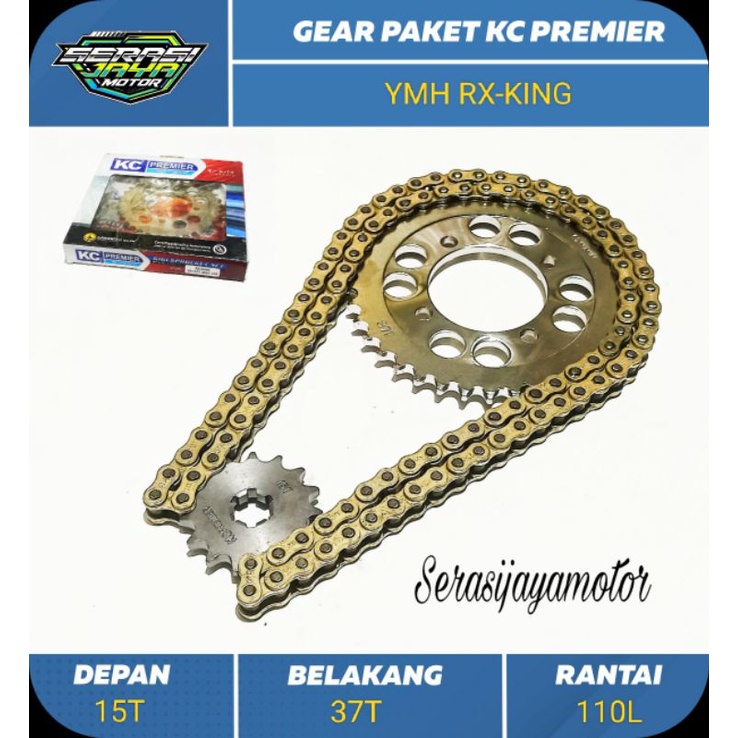 KCP GEAR PAKET RXK (428H-37T-15T-110L) / KC PREMIER GIR SET RXK 428H-37T-15T-110L