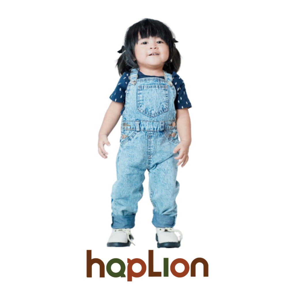 Overall Celana Panjang Jeans Anak Unisex Laki Perempuan 1 - 6 Tahun Baju Kodok | Haplion Kidswear