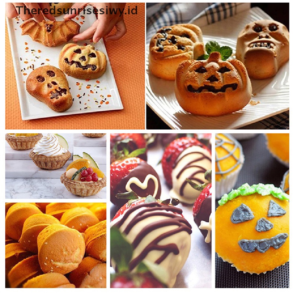 # Alat Rumah Tangga # Cetakan Kue Bentuk Labu Halloween Bahan Silikon Untuk Dekorasi