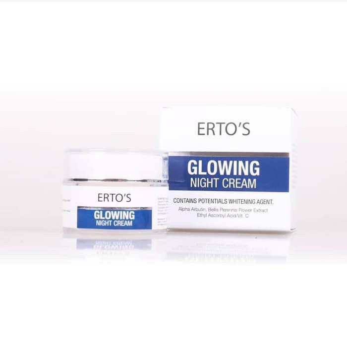 Ertos Glowing Night Cream Krim Malam Mencerahkan Memutihkan Kulit Erto S Indonesia