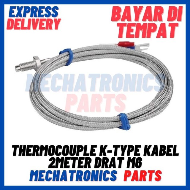[SEN-9032] THERMOCOUPLE K-TYPE KABEL 2METER DRAT M6