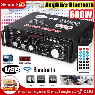 600W   BT-298A Power Ampli Amplifier Bluetooth Karaoke Home Theater FM Radio