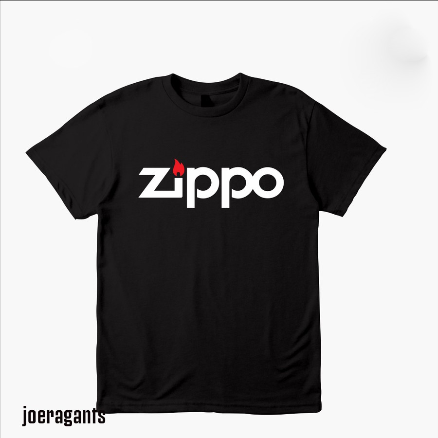 Kaos Tshirt Baju Combed 30S Distro Zippo Logo kaos custom pria wanita