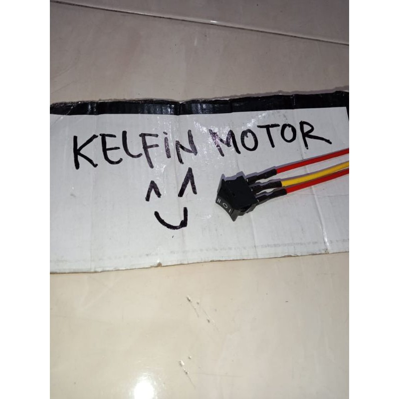 SAKLAR ON OFF 3 FUNGSI 3 WAYAR PIN MODE KABEL LAMPU MOTOR SWITCH TOMBOL VARIO 3pin KONTAK HITAM BEAT
