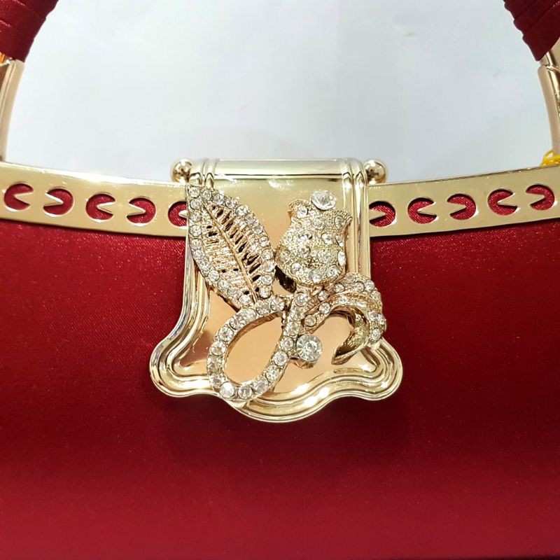 Tas Pesta Farnell 2540 / 2561 Clutch Kondangan Impor Satin Elegan Bisa Jinjing Selempang