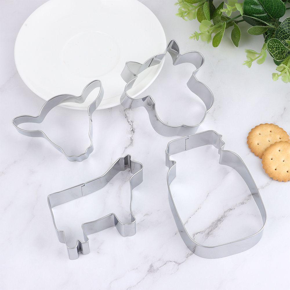 R-FLOWER Cow Cookie Cutter Set DIY Cow Face Farmhouse Baking Cow Head Shaped