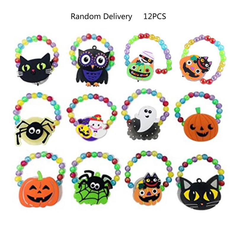 Zzz Gelang Tangan Manik-Manik Dengan Lampu Led Luminous Untuk Properti Pesta Halloween