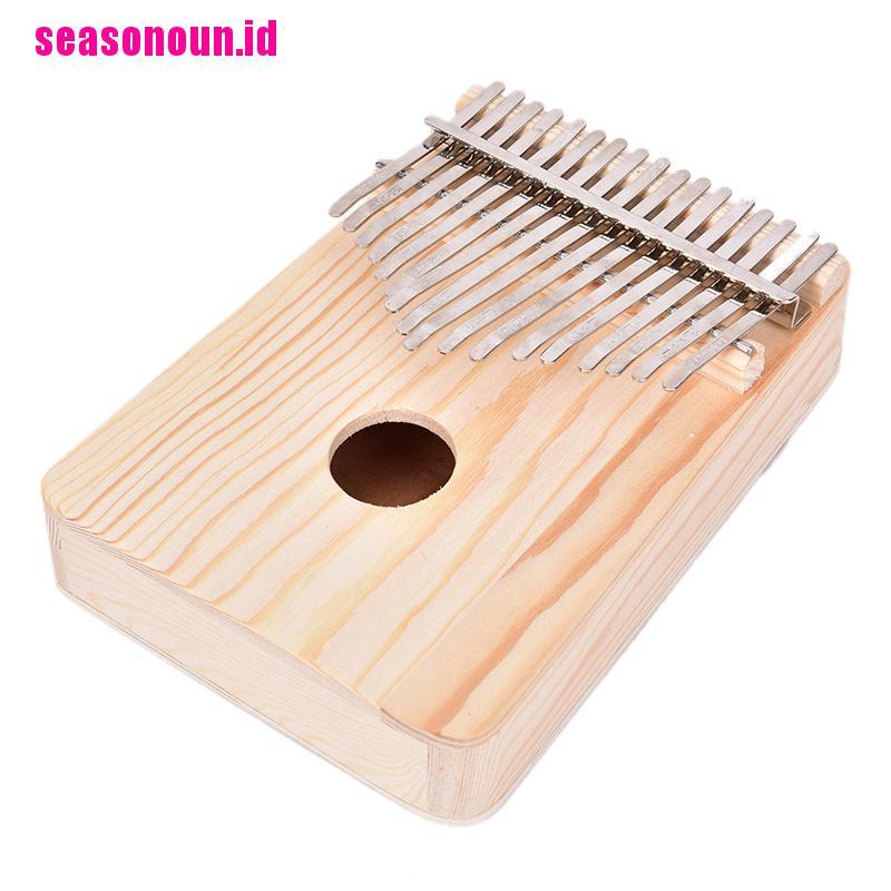 Piano Jari Kalimba 17 Kunci Bahan Kayu Pinus Solid Gaya Afrika