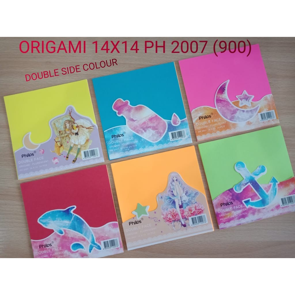 

Philos Kertas Origami warna 14x14cm / 16 x16 cm / 20 x 20 cm Melipat Origami