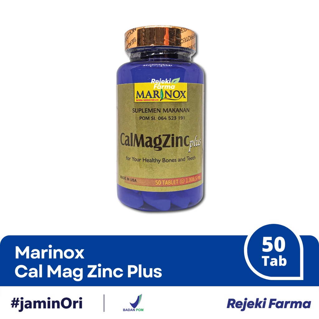 [ BPOM ] Marinox Cal Mag Zinc Plus isi 50 tablet - CalMagZinc +