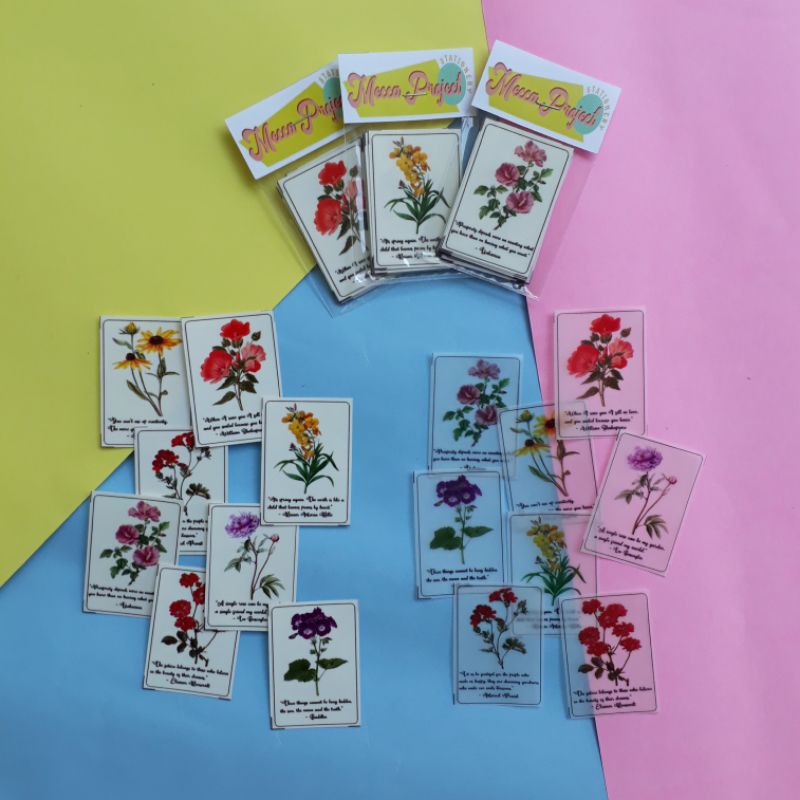

STICKER TRANSPARAN/ STICKER BUNGA / BOTANICAL STICKER ORIGINAL BY MECCA PROJECT