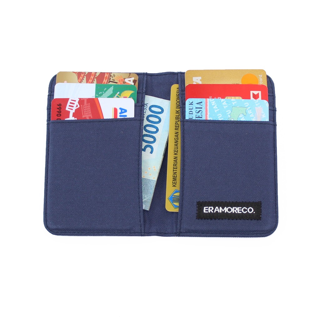 Dompet Kartu Pria Wanita card holder model slim slot vertical navy EMDK52