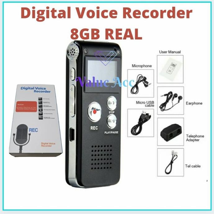 Promo Digital Voice Recorder 8Gb + Mp3 Player - Perekam Suara Digital