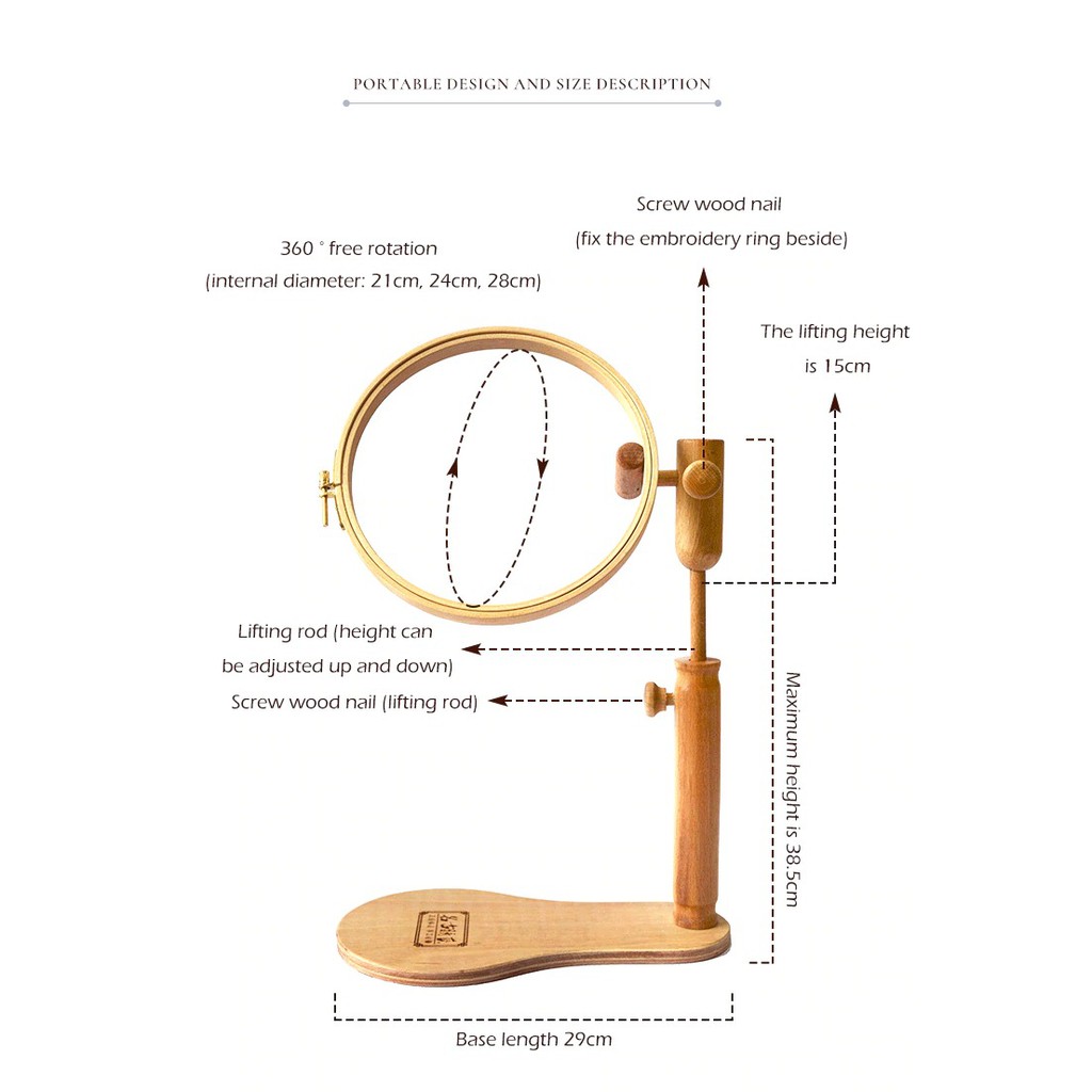 Embroidery Standing Hoop / Kaki Pemidangan / Penjepit / Alat Bantu Midangan Sulam praktis - PREMIUM