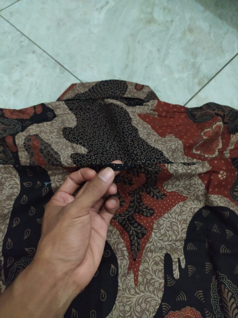 Kemeja Batik Pria Lengan Panjang Size M L Xl Xxl  Bswart Batik Hrb026 Kenongo Hem Panjang Padi