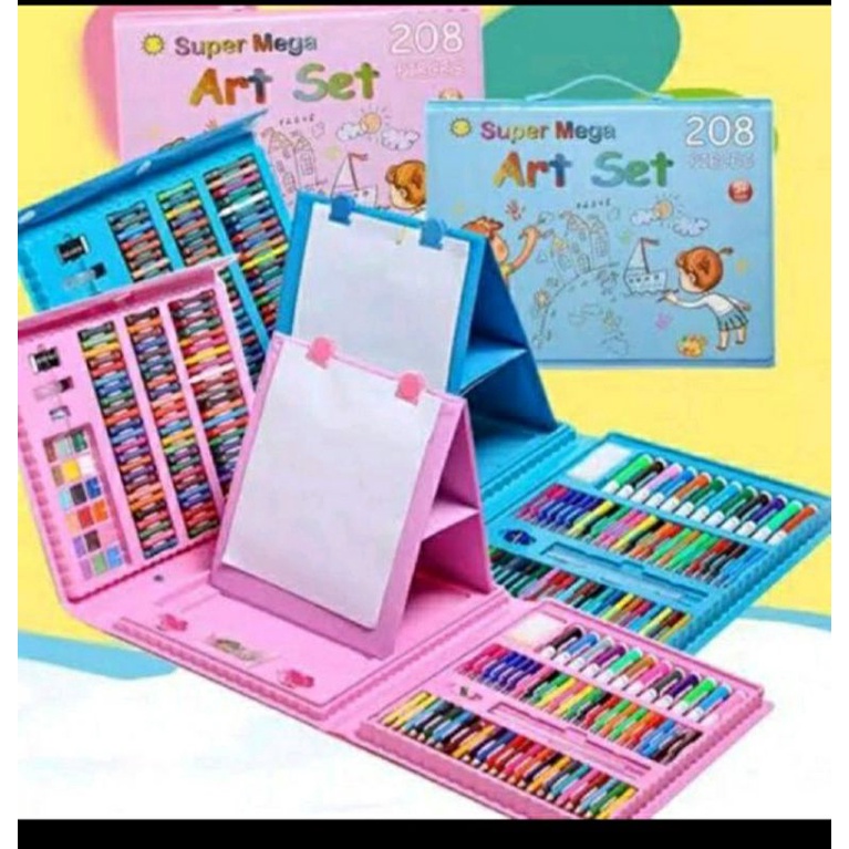 

crayon set anak 208 krayon alat lukis mewarnai jumbo suryaberjaya