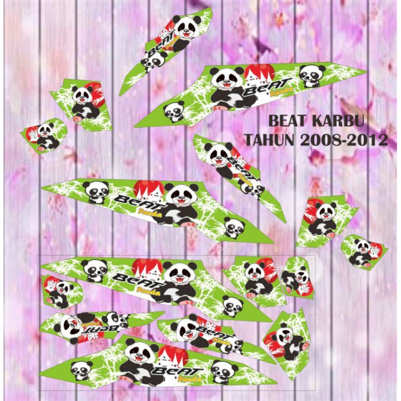 SIKER STRIPING DECAL VARIASI BEAT KARBU 2008 - 2012 PANDA SERIES