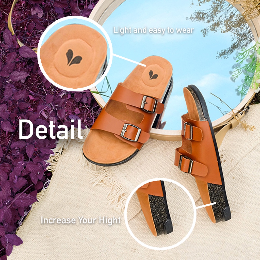 Alivelovearts Isyana Sandal Gunung Two Strap Sendal Flat Selop Unisex