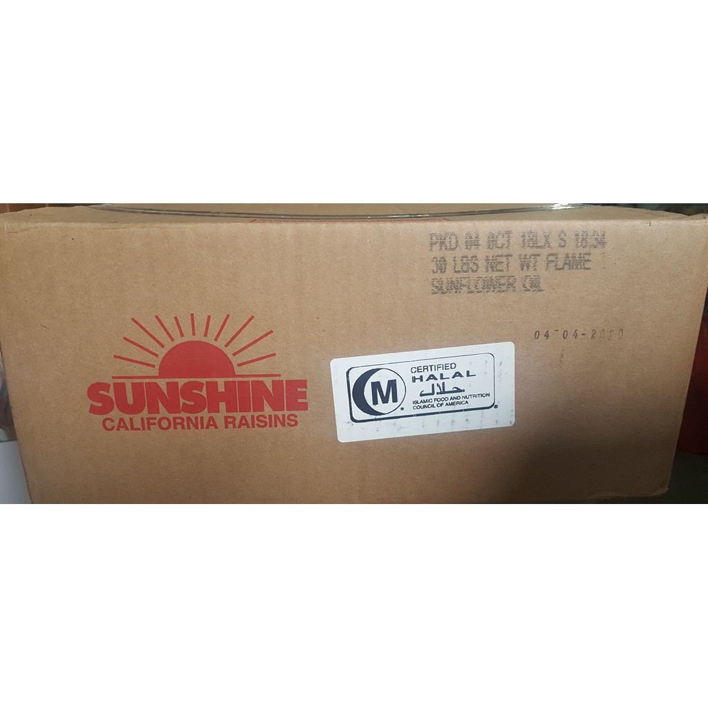 

Dark Raisin (Kismis Hitam) 11,34 Kg - Sunshine California - Grosir