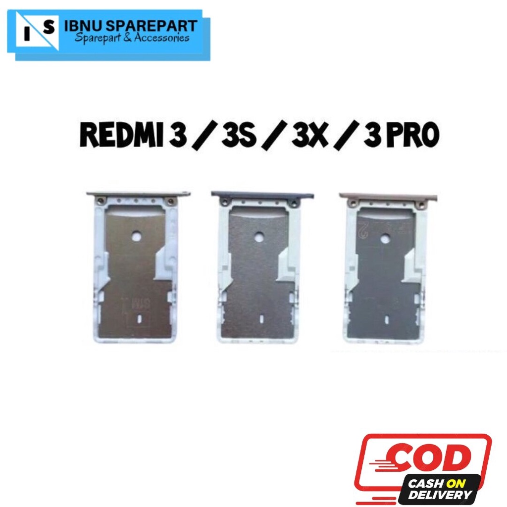 SIMTRAY SLOT SIMCARD TEMPAT KARTU SIM CARD XIAOMI REDMI 3 / 3S / 3X / 3 PRO ORI