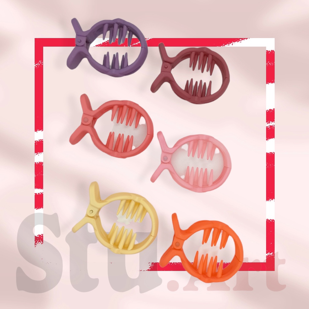 Jedai Jepit Rambut Hair Clip Quality Ikan motif Pita - 5 CM