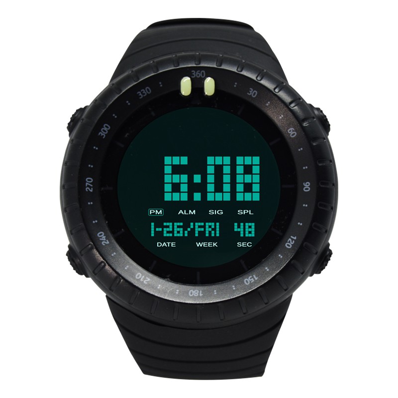Murah - JEPPAR 1997 Fashion Men Digital LED Display Sport Watches Quartz Watch Anti Air 50M Original